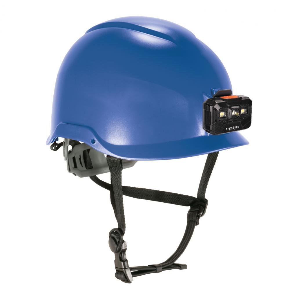 8976LED Blue Safety Helmet with LED Light Type 2 Class E<span class=' ItemWarning' style='display:block;'>Item is usually in stock, but we&#39;ll be in touch if there&#39;s a problem<br /></span>