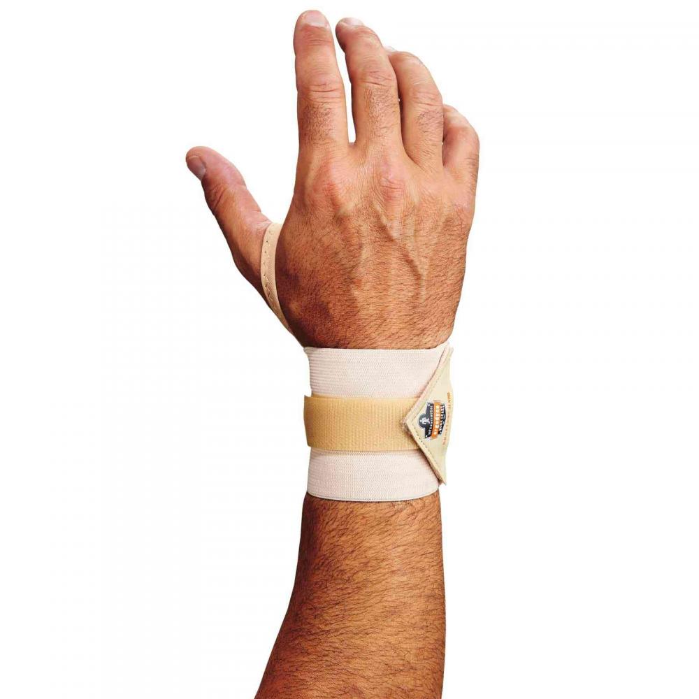 420 S/M Tan Wrist Wrap Support - Thumb Loop<span class='Notice ItemWarning' style='display:block;'>Item has been discontinued<br /></span>