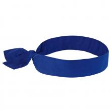 Ergodyne 12307 - 6700 Solid Blue Cooling Bandana Headband - Polymer - Tie