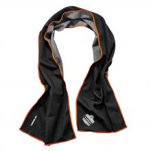 Ergodyne 12668 - 6602MF Black Evaporative Cooling Towel - Microfiber