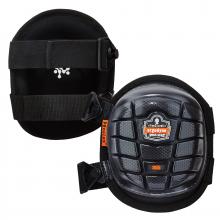 Ergodyne 18455 - 355 Black Injected Gel Knee Pads - Short Hard Cap