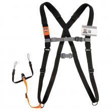 Ergodyne 19189 - 3138 L Black Barcode Padded Scanner Harness Lanyard