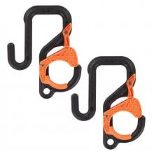 Ergodyne 19279 - 3178 2-pack 3in (7.6cm) Black and Orange Locking Aerial Bucket Hook with Tethering Point