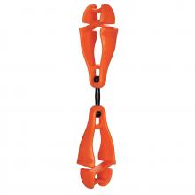 Ergodyne 19418 - 3420 Single Orange Swivel Glove Clip Holder with Dual Clips