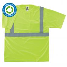 Ergodyne 21537 - 8289-ECO 3XL Lime Class 2 Hi-Vis T-Shirt Recycled