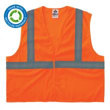 Ergodyne 21999 - 8205HL-ECO 4XL/5XL Orange Class 2 Safety Vest Recycled