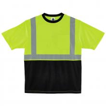 Ergodyne 22506 - 8289BK 2XL Lime Class 2 Hi-Vis T-Shirt Black Bottom