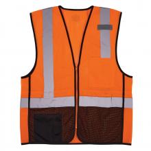 Ergodyne 23025 - 8210ZBK L/XL Orange Hi Vis Safety Vest