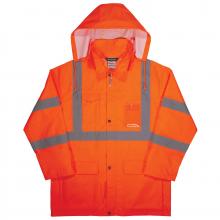 Ergodyne 24369 - 8366 5XL Orange Class 3 Lightweight Hi-Vis Rain Jacket