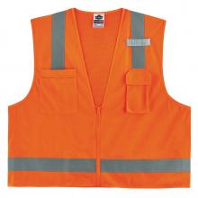 Ergodyne 24512 - 8249Z-S S Orange Class 2 Economy Surveyors Vest - Single Size