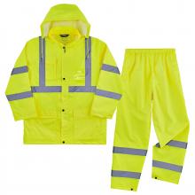 Ergodyne 25436 - 8376K 2XL Lime Lightweight HV Rain Suit