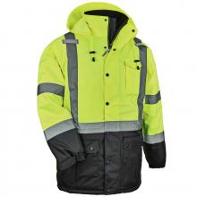 Ergodyne 25569 - 8384 5XL Lime Hi-Vis Winter Jacket Quilted Parka