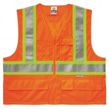 Ergodyne 26187 - 8235ZX 2XL/3XL Orange Class 2 Two-Tone X-Back Vest