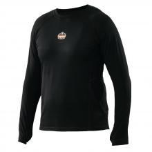 Ergodyne 40207 - 6435 3XL Black Midweight Long Sleeve Base Layer Shirt - 240g