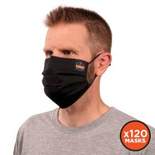 Ergodyne 48880 - 8801 120-pack Black Pleated Face Mask