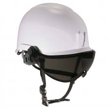 Ergodyne 60216 - 8974V Anti-Fog Smoke Lens White Safety Helmet with Visor Type 1 Class E