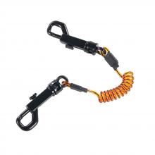 Ergodyne 19261 - 3152 3-pack S Orange and Black Coil Lanyard Dual Swivel Hooks