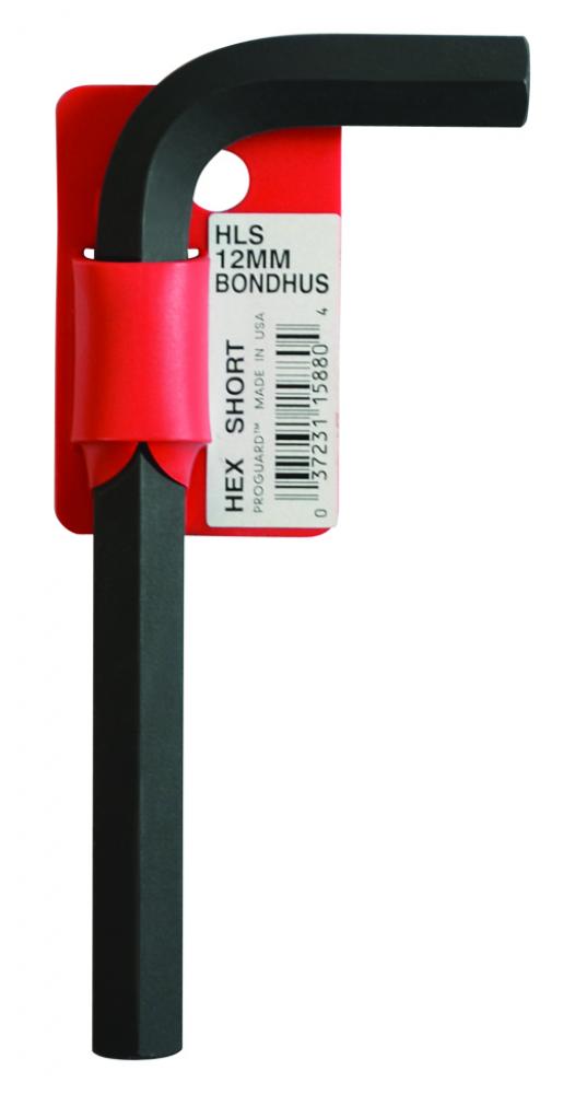 BONDHUS 12M SHORT HEX L-WRENCH  W / TAB<span class=' ItemWarning' style='display:block;'>Item is usually in stock, but we&#39;ll be in touch if there&#39;s a problem<br /></span>