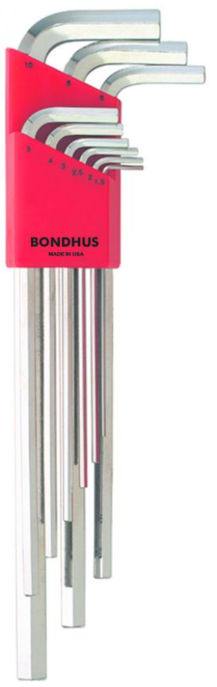 BONDHUS 9PC (1.5-10MM) BRITEGUARD XL HEX L-WRENCH SET<span class=' ItemWarning' style='display:block;'>Item is usually in stock, but we&#39;ll be in touch if there&#39;s a problem<br /></span>