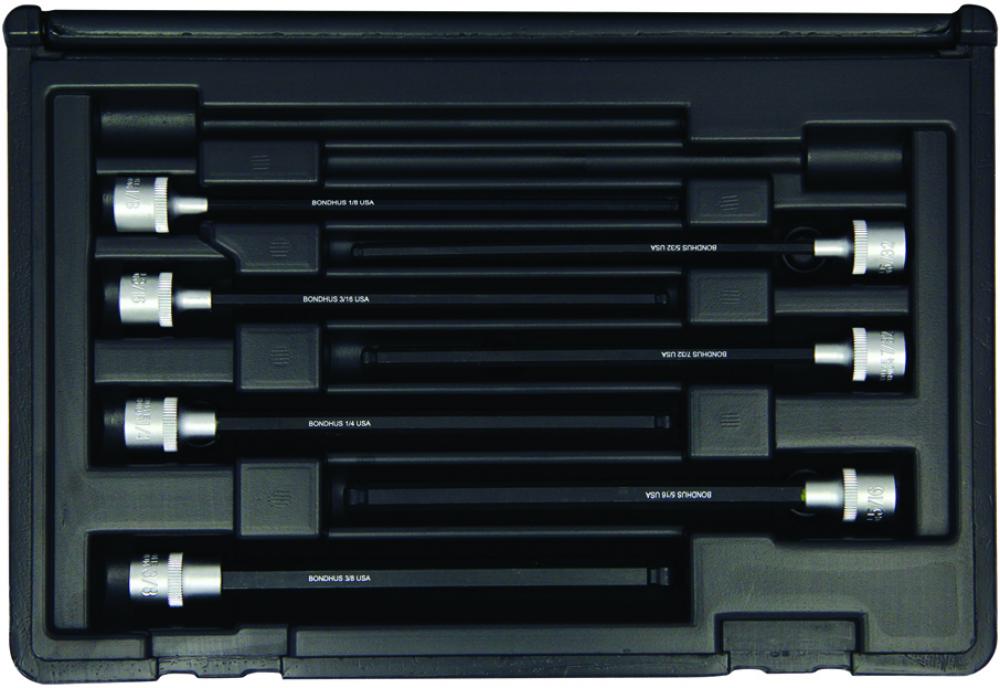 BONDHUS 7PC 6&#34; HEX BIT & SOCKET SET (1/8 - 5/8&#34;)<span class=' ItemWarning' style='display:block;'>Item is usually in stock, but we&#39;ll be in touch if there&#39;s a problem<br /></span>