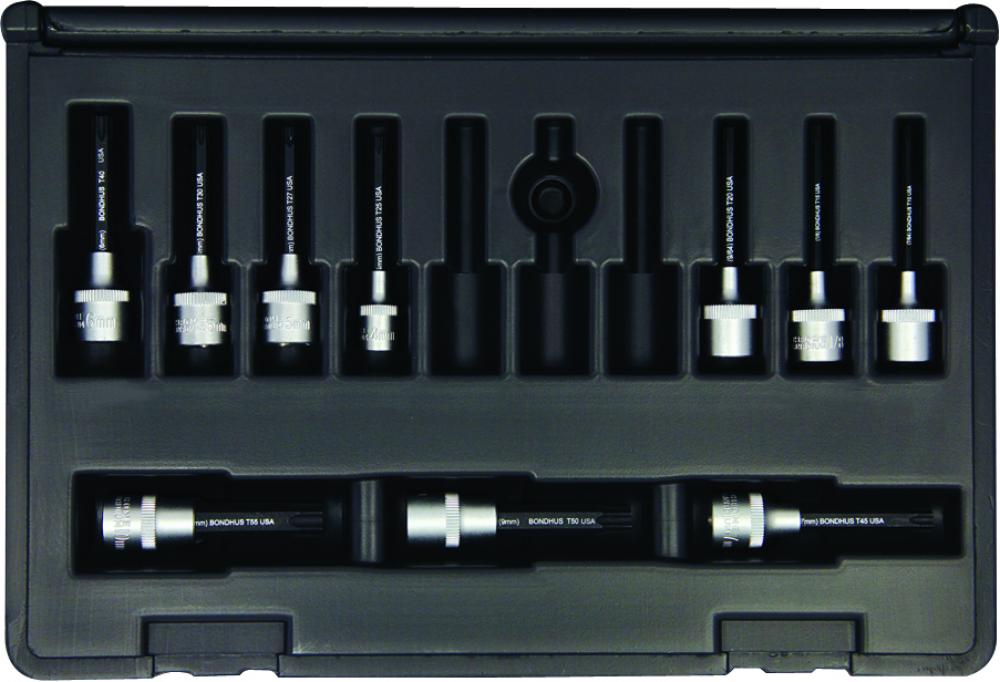 BONDHUS 10PC 2&#34; STAR BIT & SOCKET SET (T10 - T55)<span class=' ItemWarning' style='display:block;'>Item is usually in stock, but we&#39;ll be in touch if there&#39;s a problem<br /></span>