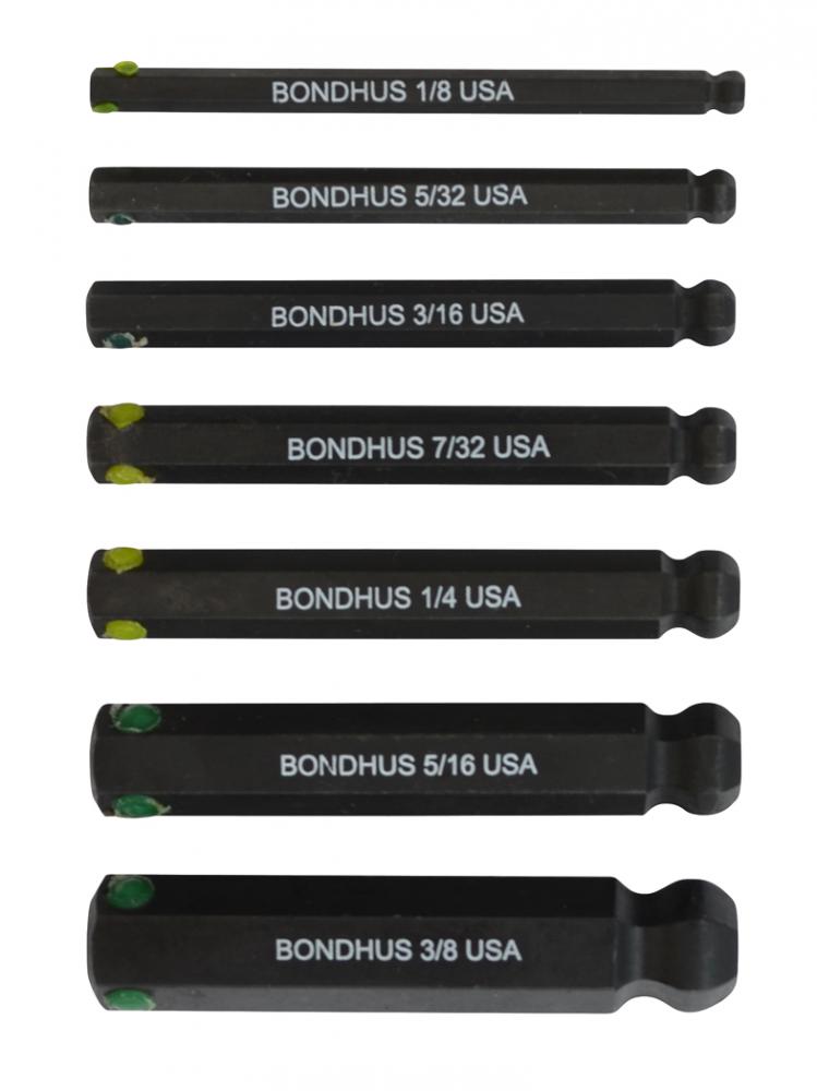 BONDHUS 7PC 2&#34; BALL BIT SET (1/8 - 3/8) CLAMSHELL<span class=' ItemWarning' style='display:block;'>Item is usually in stock, but we&#39;ll be in touch if there&#39;s a problem<br /></span>