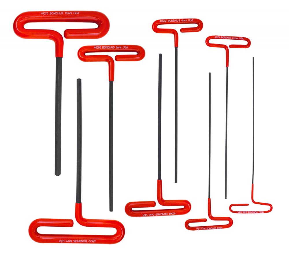 BONDHUS 8PC (2 - 10MM) 9&#34; CUSHION GRIP LOOPED HEX T-HANDLE SET<span class=' ItemWarning' style='display:block;'>Item is usually in stock, but we&#39;ll be in touch if there&#39;s a problem<br /></span>