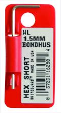 Bondhus 16250-BON - BONDHUS 1.5MS BRITEGUARD™ HEX L-WRENCH W / TAB