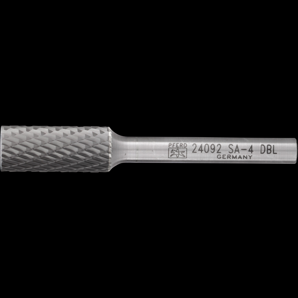 PFERD Carbide Bur SA-4 Cylindrical Uncut End Double Cut 7/16&#34; x 1&#34; x 1/4&#34; Shank<span class=' ItemWarning' style='display:block;'>Item is usually in stock, but we&#39;ll be in touch if there&#39;s a problem<br /></span>