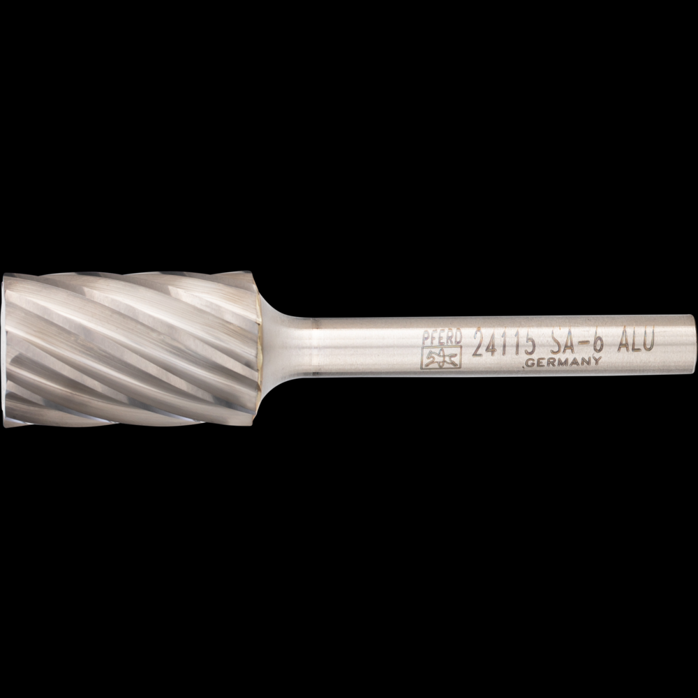 PFERD Carbide Bur SA-6 Cylindrical Uncut End ALU Cut 5/8&#34; x 1&#34; x 1/4&#34; Shank<span class=' ItemWarning' style='display:block;'>Item is usually in stock, but we&#39;ll be in touch if there&#39;s a problem<br /></span>