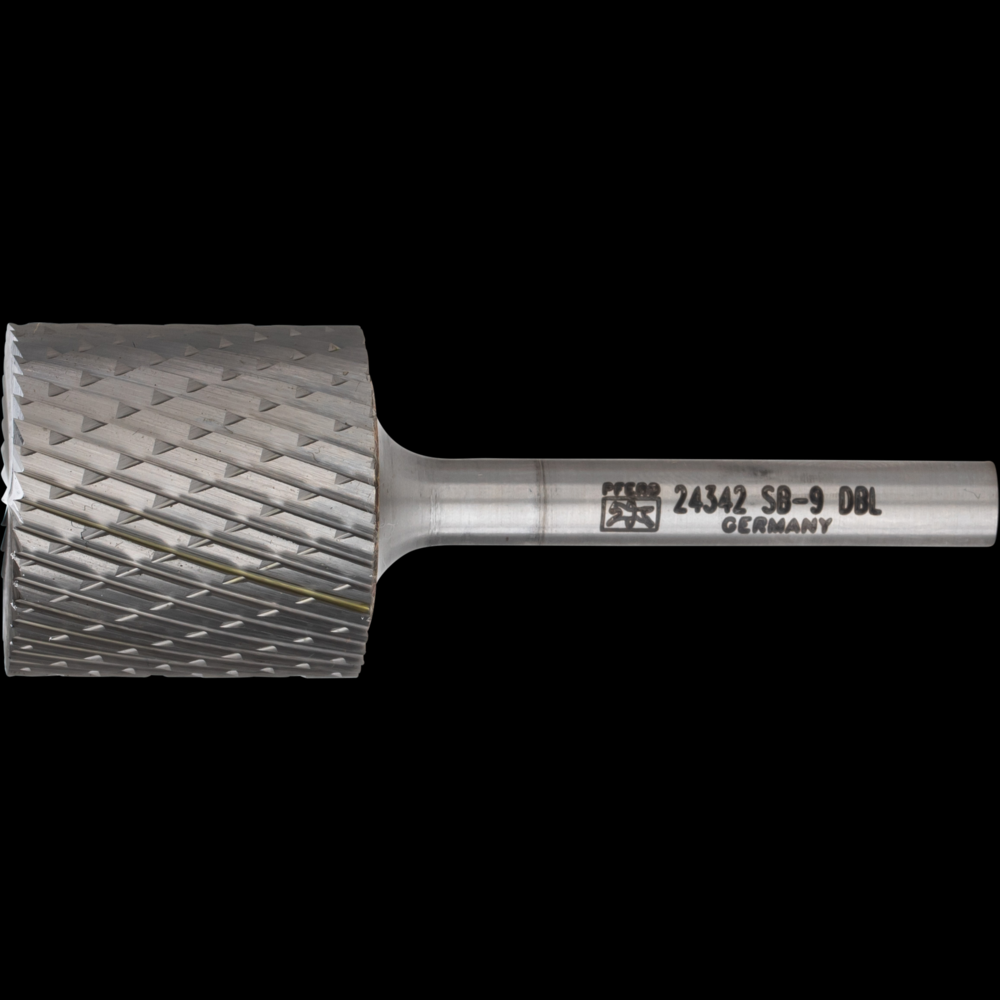 PFERD Carbide Bur SB-9 Cylindrical End Cut Double Cut 1&#34; x 1&#34; x 1/4&#34; Shank<span class=' ItemWarning' style='display:block;'>Item is usually in stock, but we&#39;ll be in touch if there&#39;s a problem<br /></span>