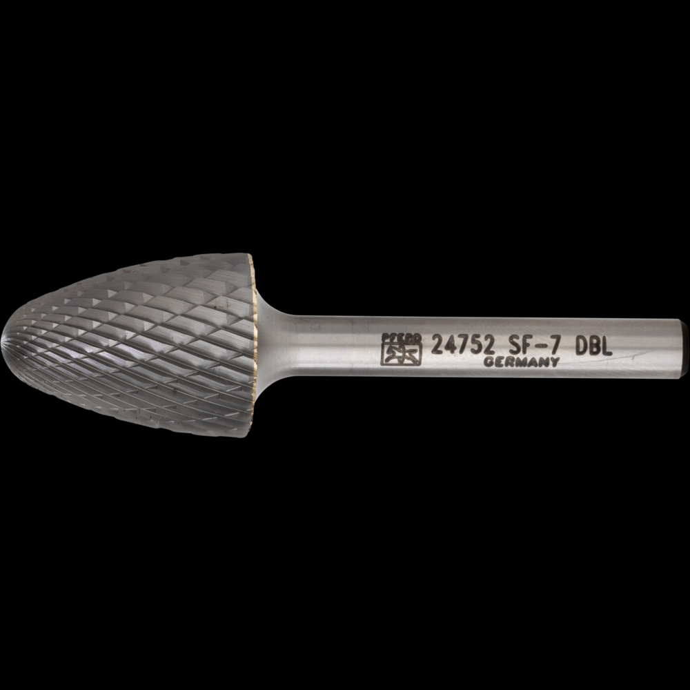 PFERD Carbide Bur SF-7 Tree Shape Double Cut 3/4&#34; x 1&#34; x 1/4&#34; Shank<span class=' ItemWarning' style='display:block;'>Item is usually in stock, but we&#39;ll be in touch if there&#39;s a problem<br /></span>