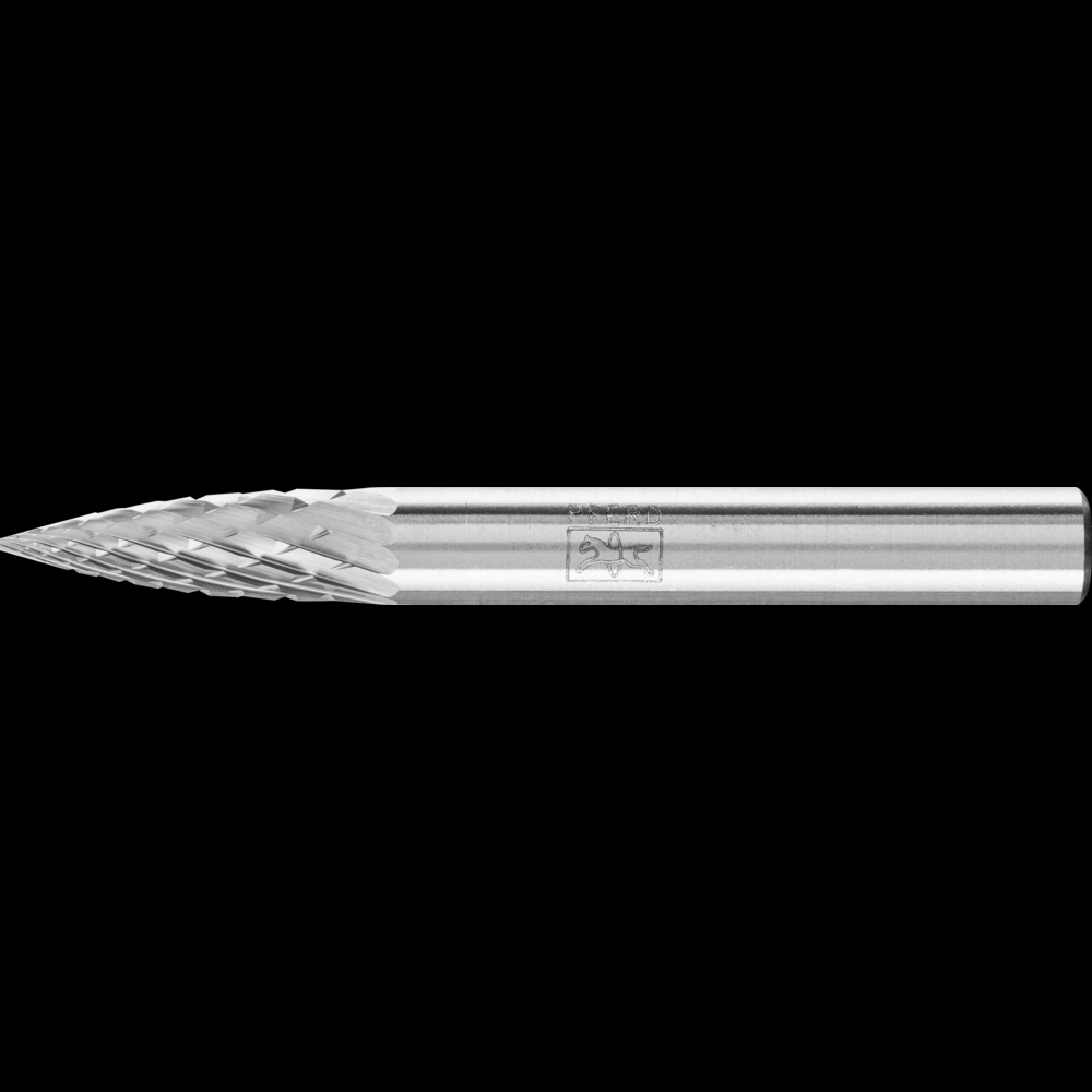 PFERD Carbide Bur SG-1 Pointed Tree Shape Diamond Cut 1/4&#34; x 5/8&#34; x 1/4&#34; Shank<span class=' ItemWarning' style='display:block;'>Item is usually in stock, but we&#39;ll be in touch if there&#39;s a problem<br /></span>