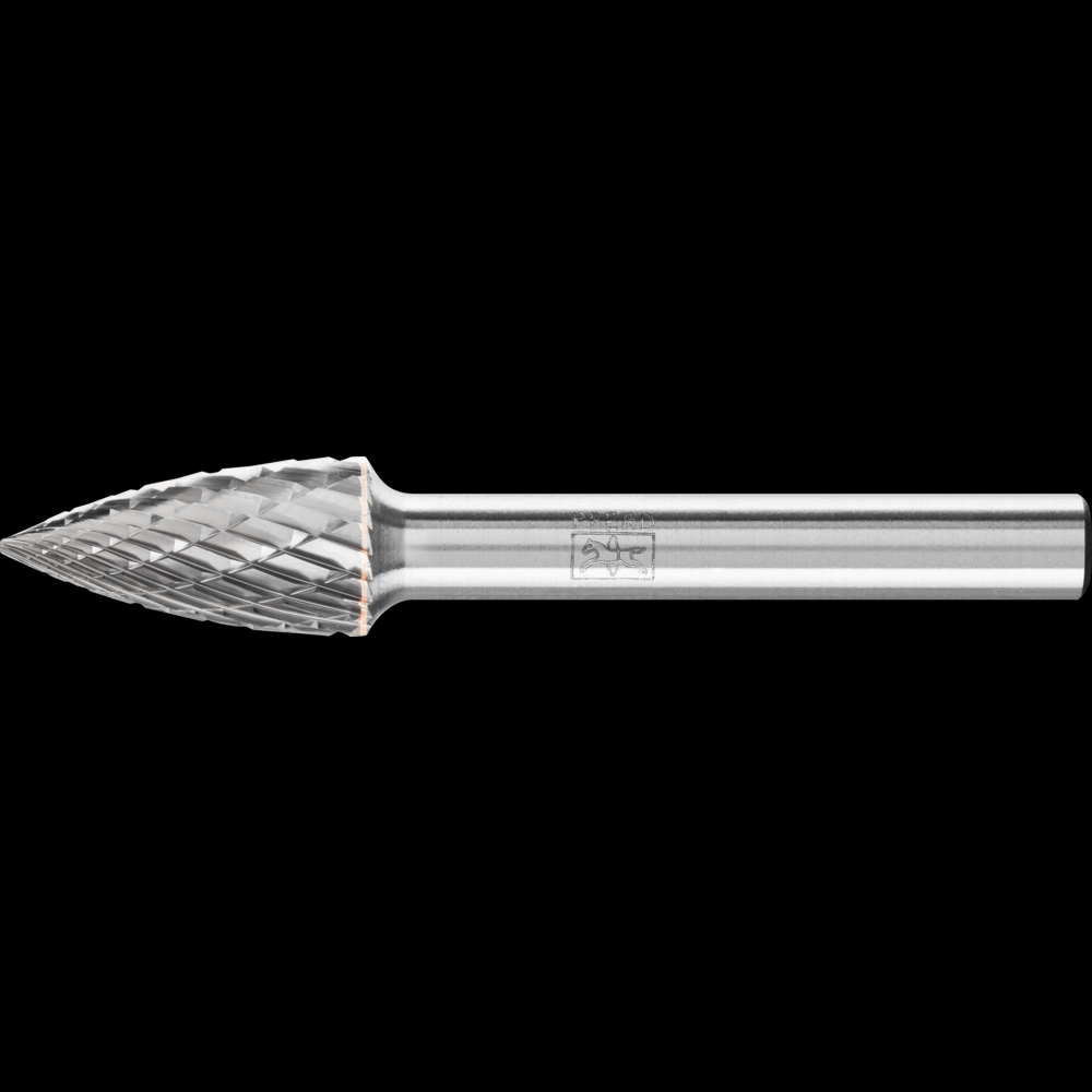 PFERD Carbide Bur SG-3 Pointed Tree Shape Double Cut 3/8&#34; x 3/4&#34; x 1/4&#34; Shank<span class=' ItemWarning' style='display:block;'>Item is usually in stock, but we&#39;ll be in touch if there&#39;s a problem<br /></span>