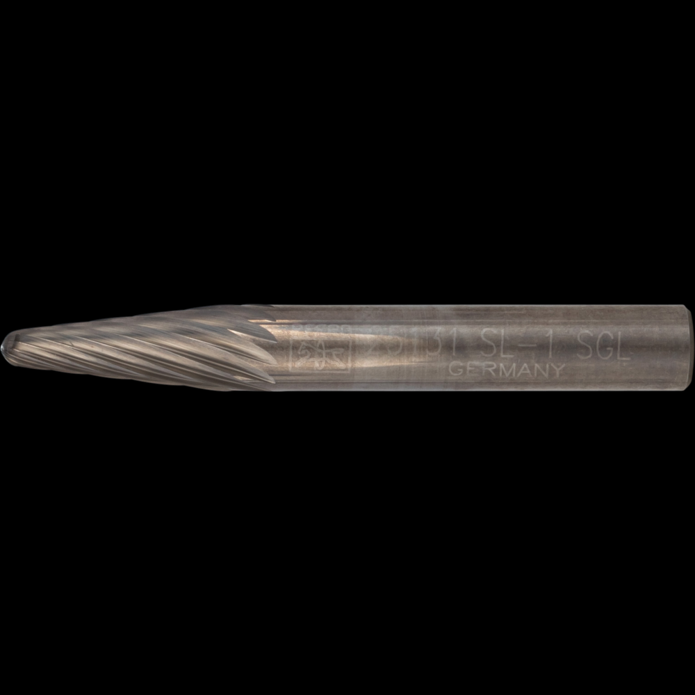 PFERD Carbide Bur SL-1 14° Taper Single Cut 1/4&#34; x 5/8&#34; x 1/4&#34; Shank<span class=' ItemWarning' style='display:block;'>Item is usually in stock, but we&#39;ll be in touch if there&#39;s a problem<br /></span>