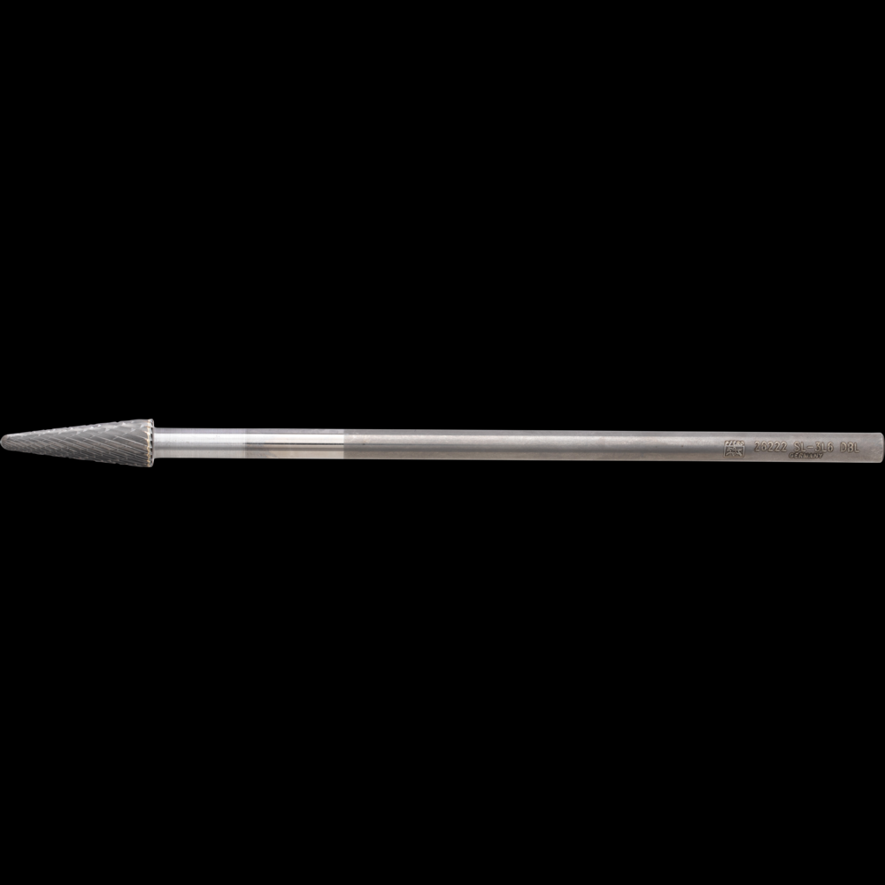 PFERD Carbide Bur SL-3L6 14° Taper Double Cut 3/8&#34; x 1-1/16&#34; x 1/4&#34; Shank<span class=' ItemWarning' style='display:block;'>Item is usually in stock, but we&#39;ll be in touch if there&#39;s a problem<br /></span>