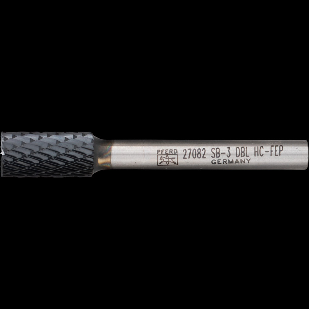 PFERD HICOAT® Carbide Bur SB-3 Cylindrical End Cut Double Cut 3/8&#34; x 3/4&#34; x 1/4&#34; Shank<span class=' ItemWarning' style='display:block;'>Item is usually in stock, but we&#39;ll be in touch if there&#39;s a problem<br /></span>