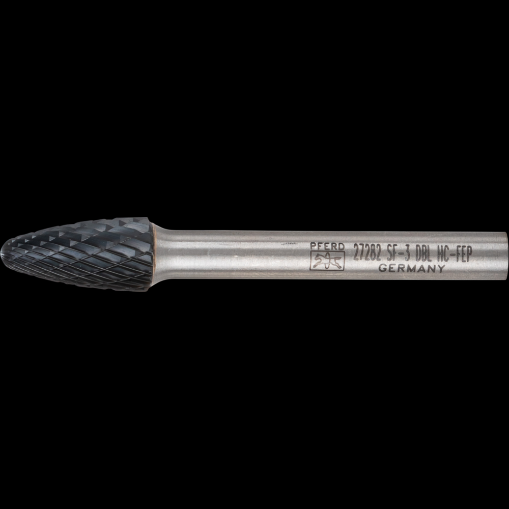 PFERD HICOAT® Carbide Bur SF-3 Tree Shape Double Cut 3/8&#34; x 3/4&#34; x 1/4&#34; Shank<span class=' ItemWarning' style='display:block;'>Item is usually in stock, but we&#39;ll be in touch if there&#39;s a problem<br /></span>