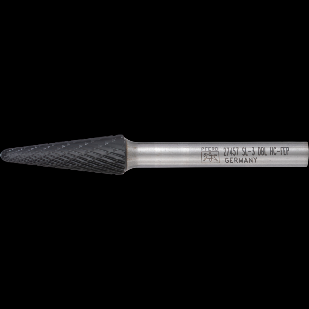 PFERD HICOAT® Carbide Bur SL-3 14º Taper Double Cut 3/8&#34; x 1-1/16&#34; x 1/4&#34; Shank<span class=' ItemWarning' style='display:block;'>Item is usually in stock, but we&#39;ll be in touch if there&#39;s a problem<br /></span>