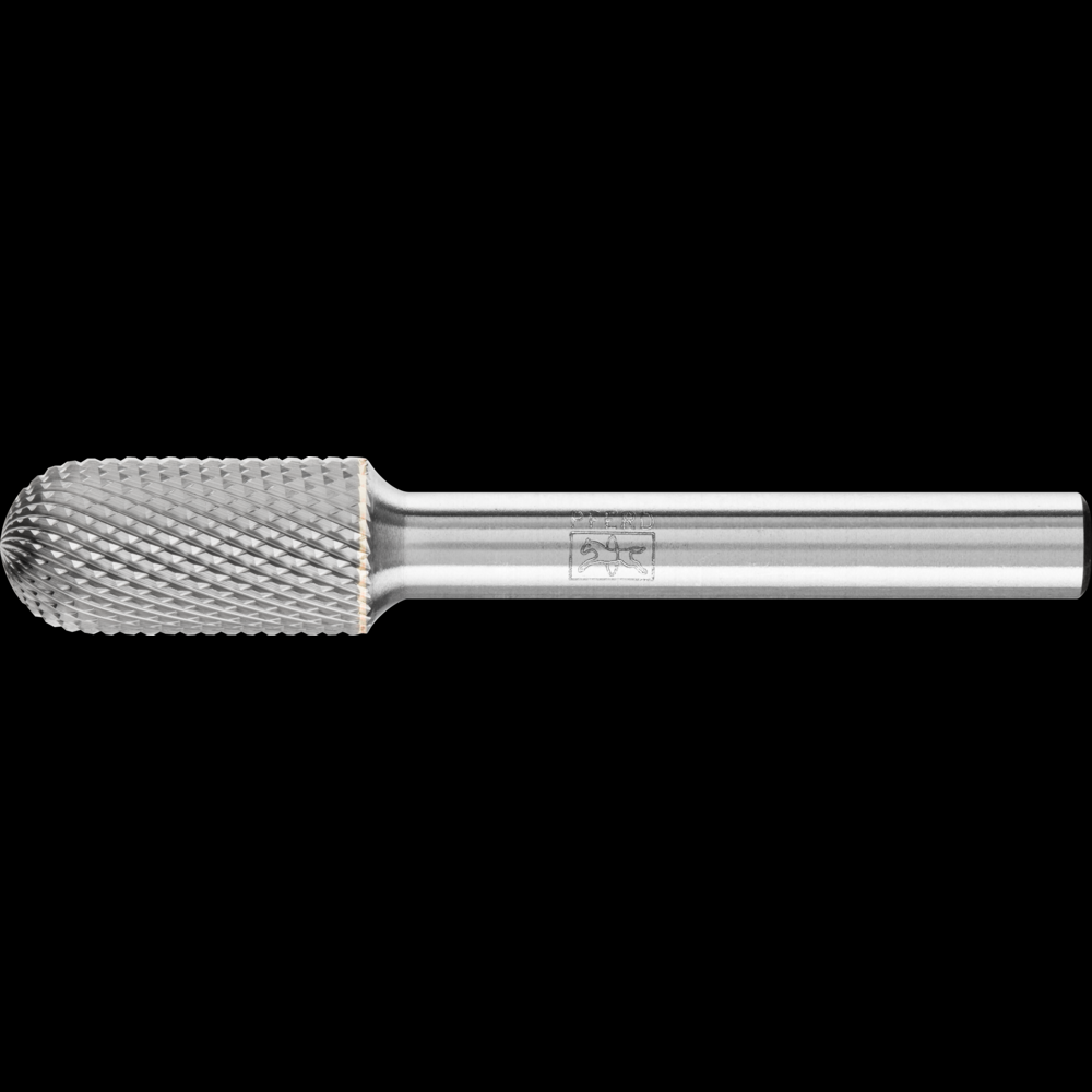 PFERD Carbide Bur SC-3 Cylindrical Radius End MICRO Cut 3/8&#34; x 3/4&#34; x 1/4&#34; Shank<span class=' ItemWarning' style='display:block;'>Item is usually in stock, but we&#39;ll be in touch if there&#39;s a problem<br /></span>