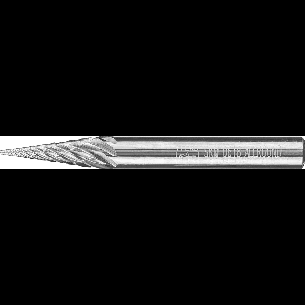 PFERD Carbide Bur SM-3 Pointed Cone Shape OMNI Double Cut 1/4&#34; x 1&#34; x 1/4&#34; Shank<span class=' ItemWarning' style='display:block;'>Item is usually in stock, but we&#39;ll be in touch if there&#39;s a problem<br /></span>