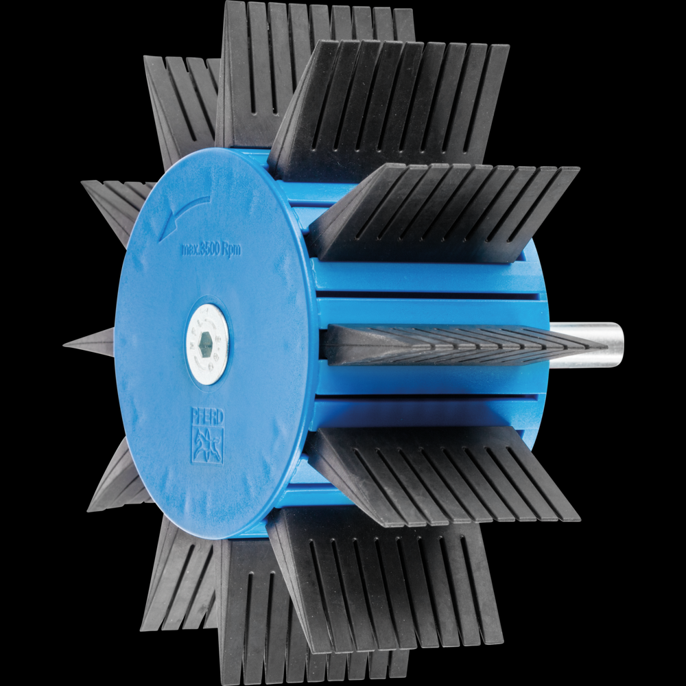 PFERD POLIFLAP® Flap Wheel, Includes Drive Arbor and Rubber Flaps<span class=' ItemWarning' style='display:block;'>Item is usually in stock, but we&#39;ll be in touch if there&#39;s a problem<br /></span>