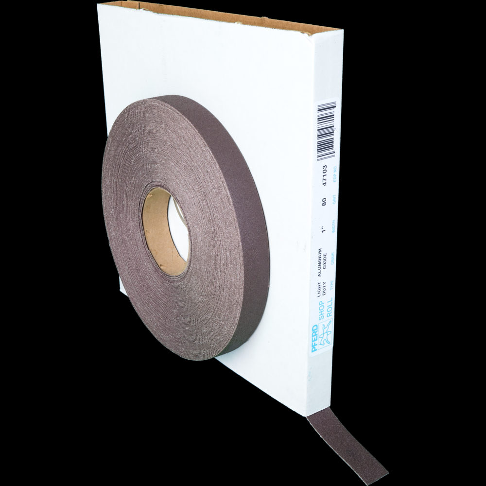 PFERD Shop Roll, Flexible Light Duty, 1&#34; x 50 yards, 60 Grit, Aluminum oxide<span class=' ItemWarning' style='display:block;'>Item is usually in stock, but we&#39;ll be in touch if there&#39;s a problem<br /></span>