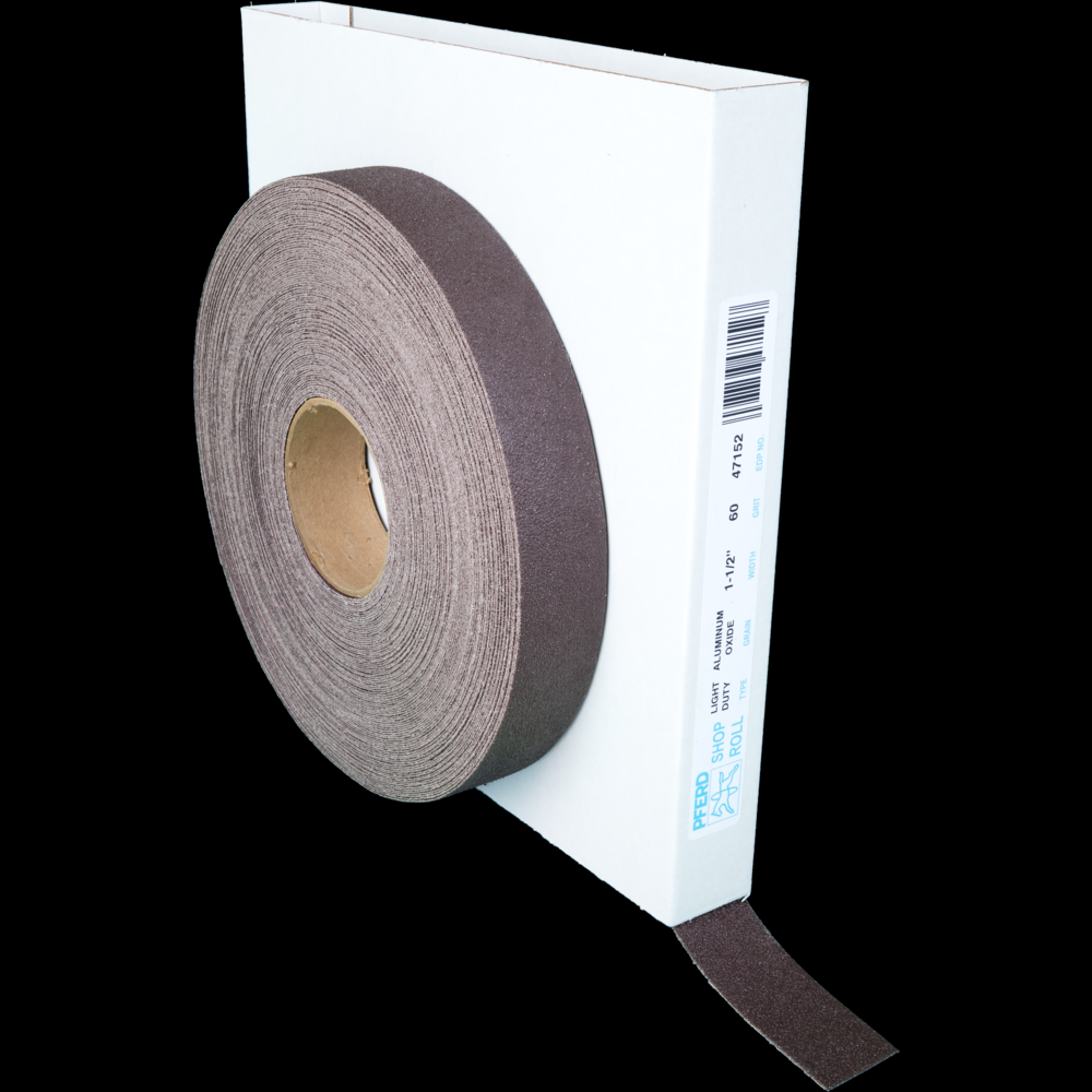 PFERD Shop Roll, Flexible Light Duty, 1-1/2&#34; x 50 yards, 60 Grit, Aluminum oxide<span class=' ItemWarning' style='display:block;'>Item is usually in stock, but we&#39;ll be in touch if there&#39;s a problem<br /></span>