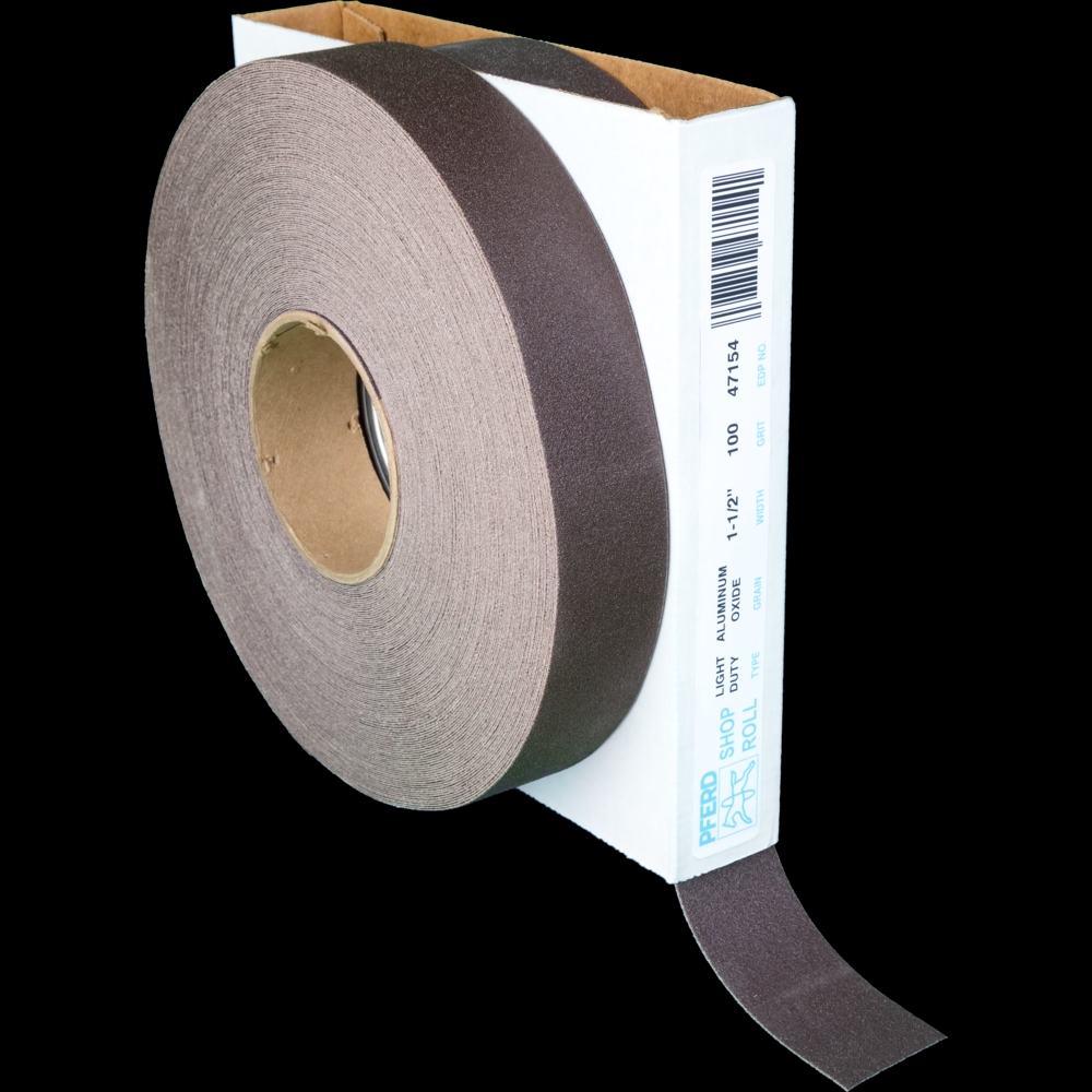 PFERD Shop Roll, Flexible Light Duty, 1-1/2&#34; x 50 yards, 100 Grit, Aluminum oxide<span class=' ItemWarning' style='display:block;'>Item is usually in stock, but we&#39;ll be in touch if there&#39;s a problem<br /></span>