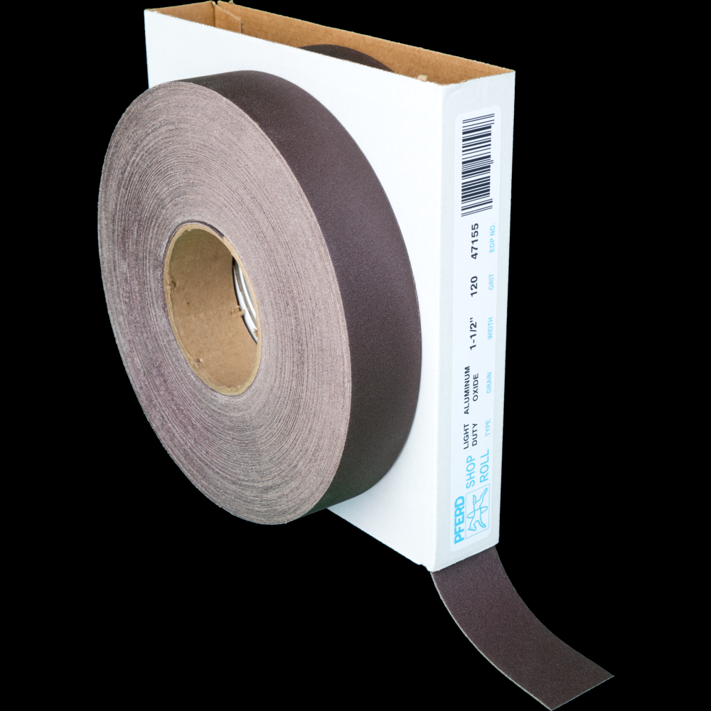 PFERD Shop Roll, Flexible Light Duty, 1-1/2&#34; x 50 yards, 120 Grit, Aluminum oxide<span class=' ItemWarning' style='display:block;'>Item is usually in stock, but we&#39;ll be in touch if there&#39;s a problem<br /></span>