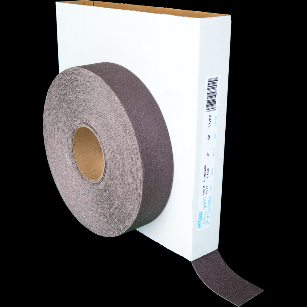 PFERD Shop Roll, Flexible Light Duty, 2&#34; x 50 yards, 50 Grit, Aluminum oxide<span class=' ItemWarning' style='display:block;'>Item is usually in stock, but we&#39;ll be in touch if there&#39;s a problem<br /></span>