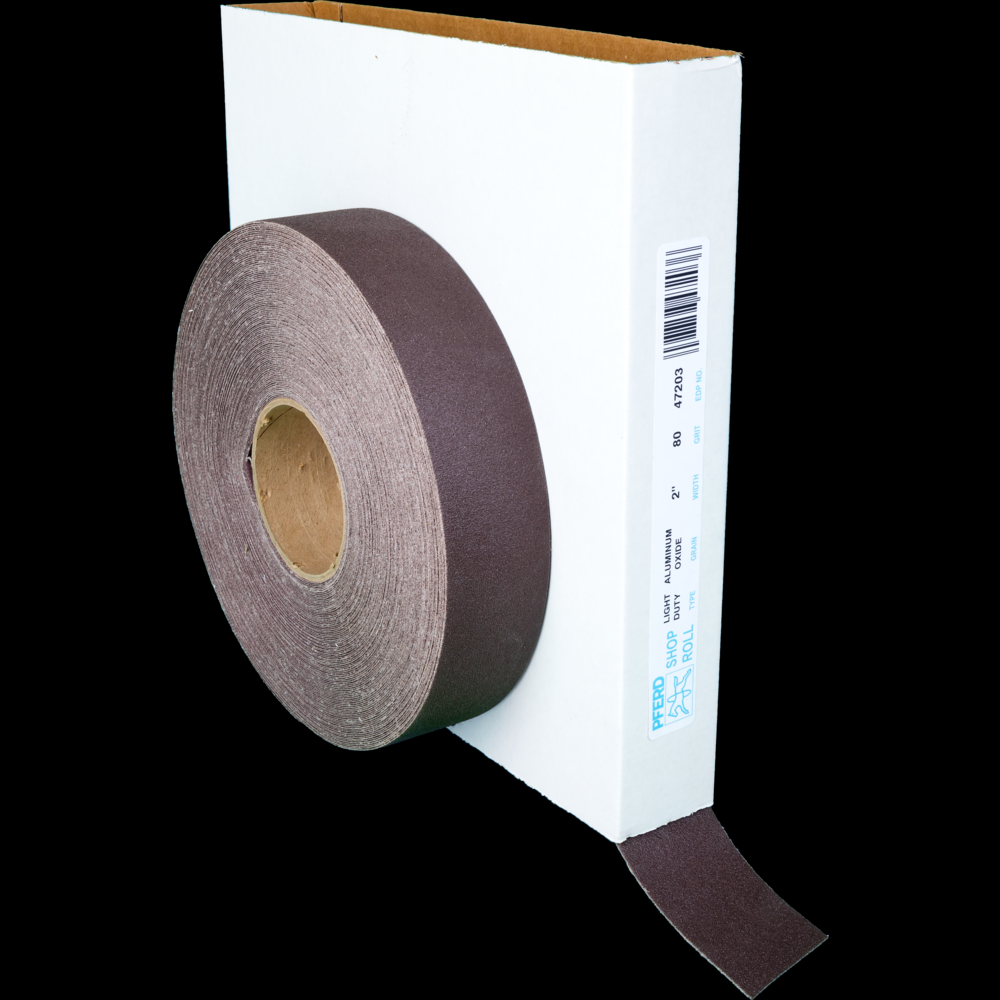 PFERD Shop Roll, Flexible Light Duty, 2&#34; x 50 yards, 80 Grit, Aluminum oxide<span class=' ItemWarning' style='display:block;'>Item is usually in stock, but we&#39;ll be in touch if there&#39;s a problem<br /></span>