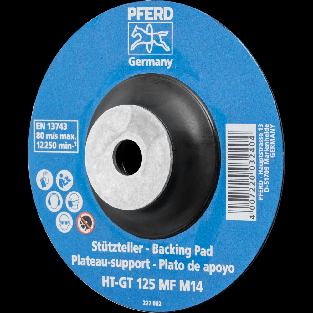 PFERD Fiber Disc Backing Pad, Temperature Resistant, Flexible, 5&#34; Dia, 5/8-11 Nut<span class=' ItemWarning' style='display:block;'>Item is usually in stock, but we&#39;ll be in touch if there&#39;s a problem<br /></span>