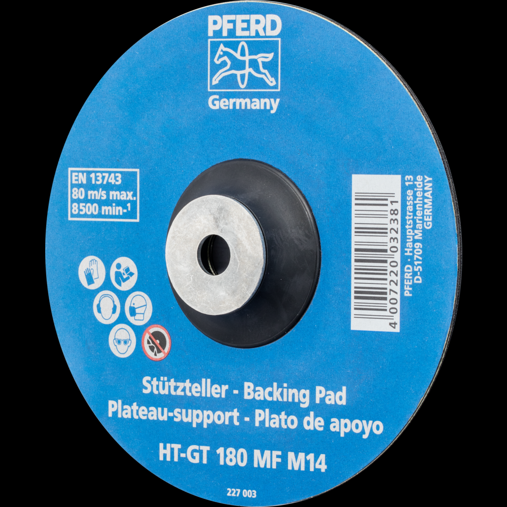 PFERD Fiber Disc Backing Pad, Temperature Resistant, Hard, 7&#34; Dia, 5/8-11 Nut<span class=' ItemWarning' style='display:block;'>Item is usually in stock, but we&#39;ll be in touch if there&#39;s a problem<br /></span>